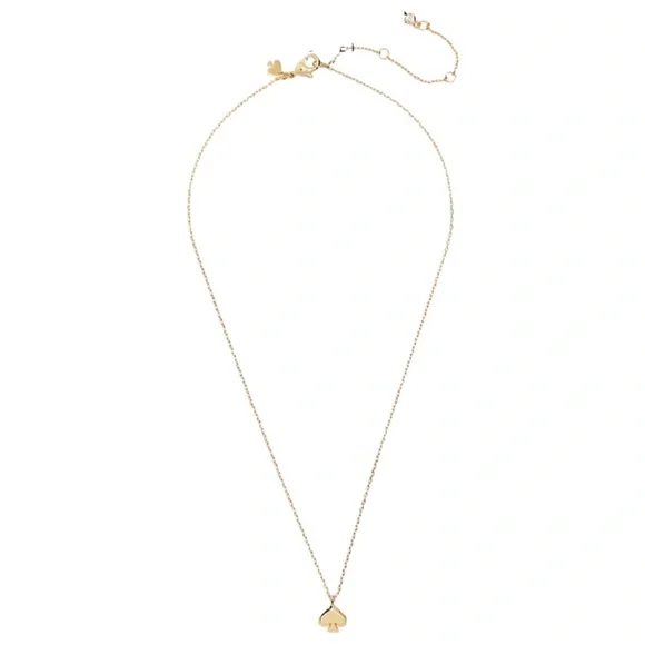 Kate Spade Everyday Spade Gold Necklace New NWT Dust Bag included Jewelry Design - Picture 2 of 3